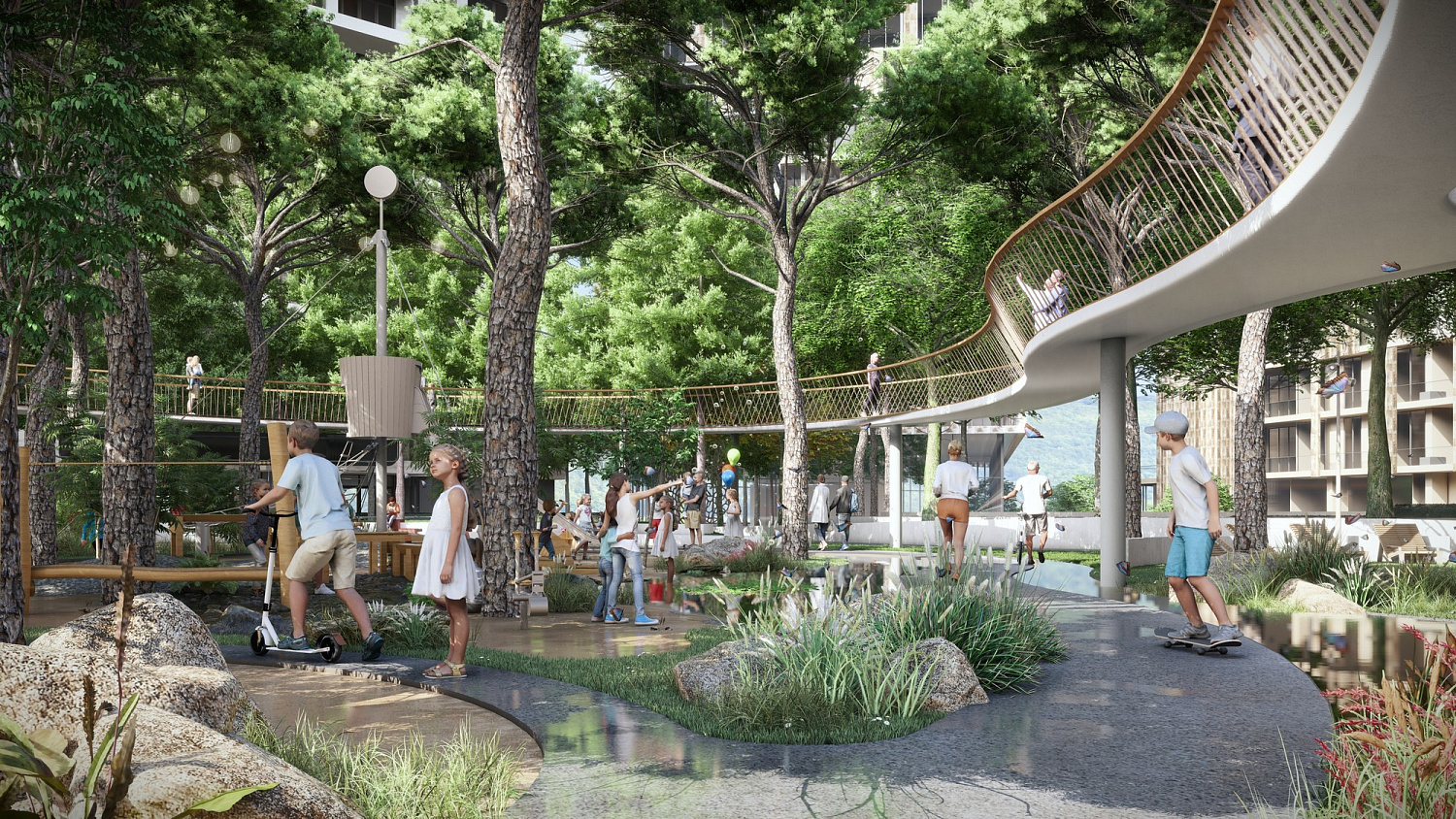 Luxury apartment with its own park