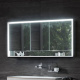 Photo Closet mirrored Keuco Royal Lumos 140 14326171304 with illumination and heated anodized silver