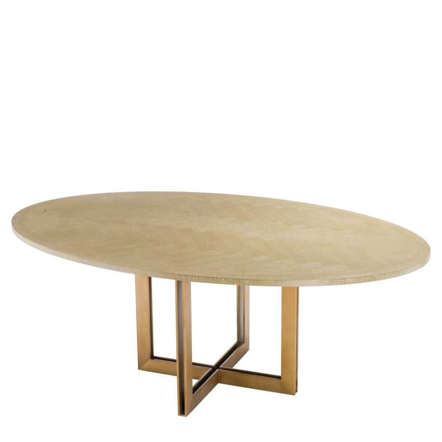 Photo MeLCHIOR OVAL dining table (cast brass)