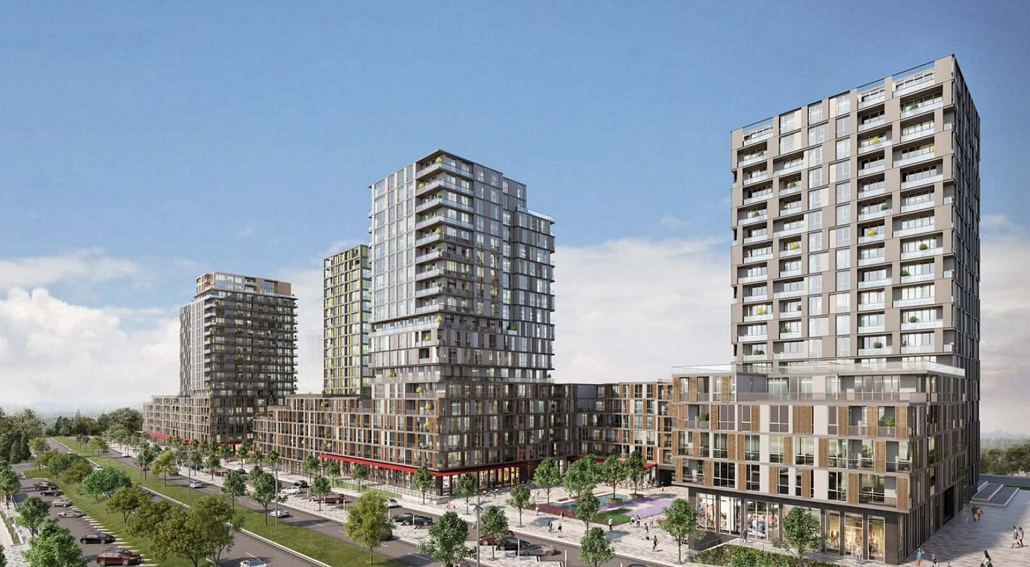 Modern residential quarter with developed infrastructure