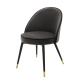 Photo A set of two Cooper dining chairs (gray, velvet)