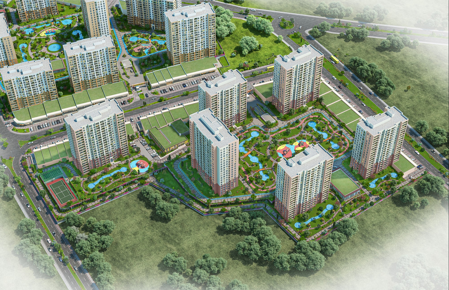 Cozy residential complex in a quiet area