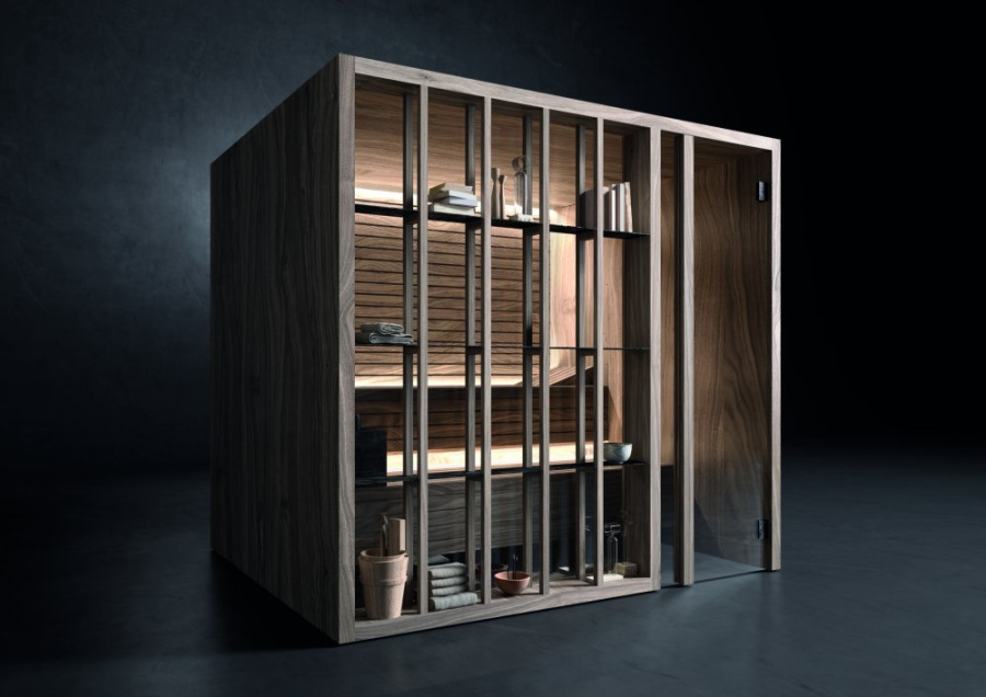 Photo Bio sauna Effe Yoku.S 105 BI 70 10 0002 black nut, left-handed