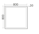 Photo Burgbad Accura 80 SIIV080 mirror with backlit black