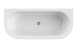 Photo Cezares Slim SLIM WALL-180-80-60-NERO-SET acrylic bath