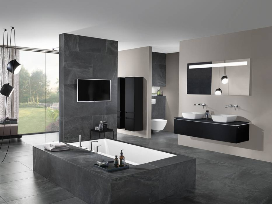 Photo Quaril bath 180x80 cm Villeroy & Boch Subway 3.0 UBQ180SBW2DV-01 with legs and drain-overflow