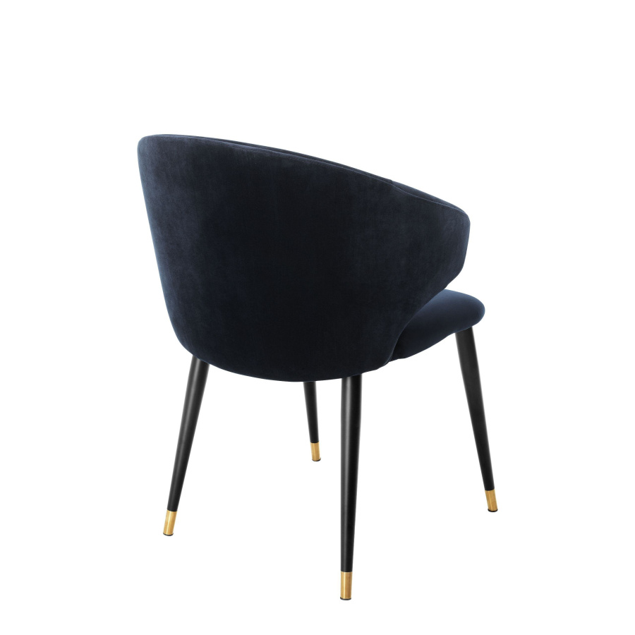 Photo Volante dining chair (dark blue, with armrests)
