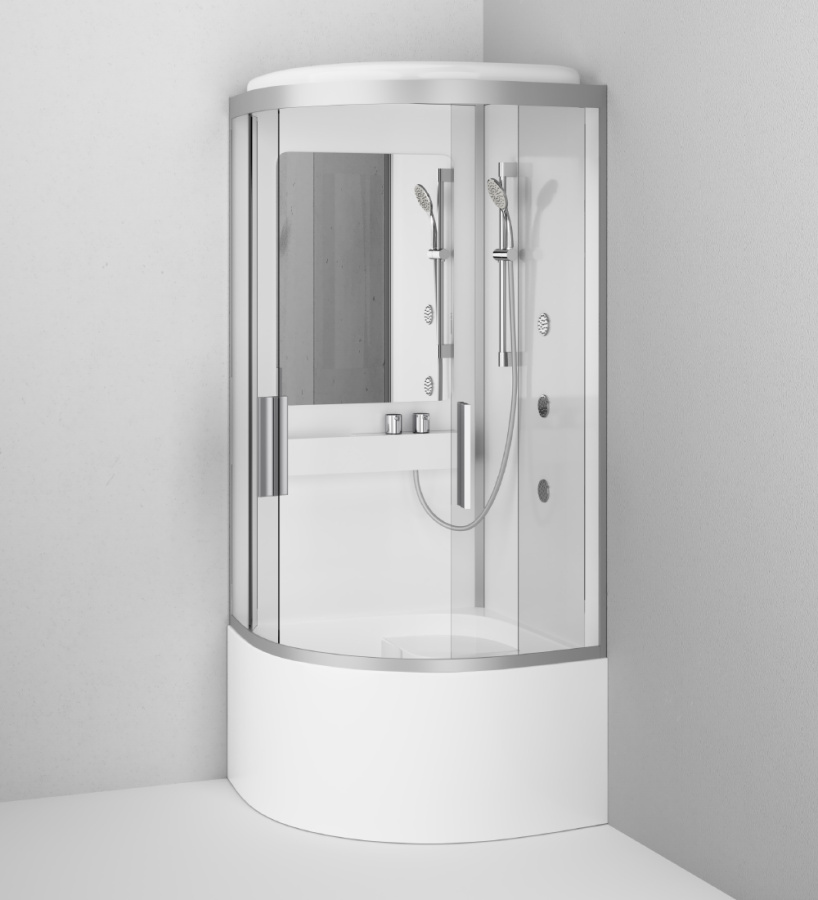 Photo Shower cabin AM.PM Like Deep W80C-019A-090MTA with hydromassage