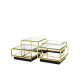 Photo A set of four Tortona coffee tables (golden finish)