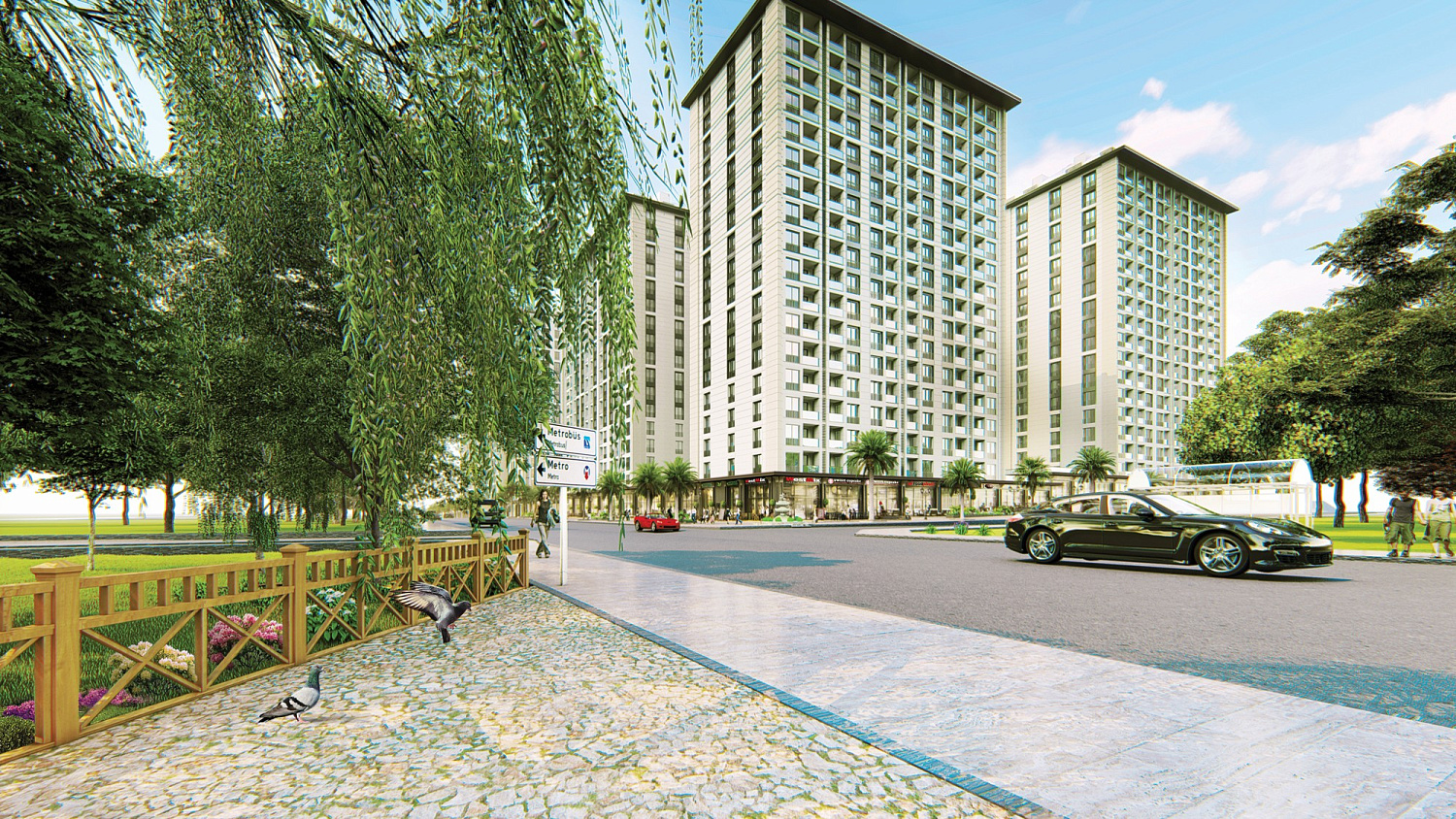 Residential complex in Beilikduzü, near the metrobus station