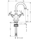 Photo Axor Montreux sink mixer 16505340 grinded black chrome