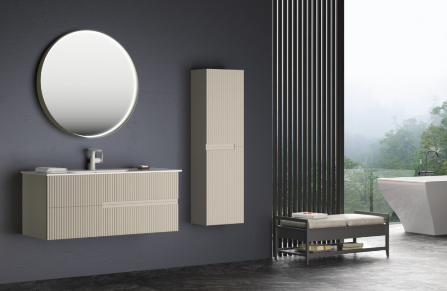 Photo Orka Moonlight sink cabinet 120 5001508 beige matte/white