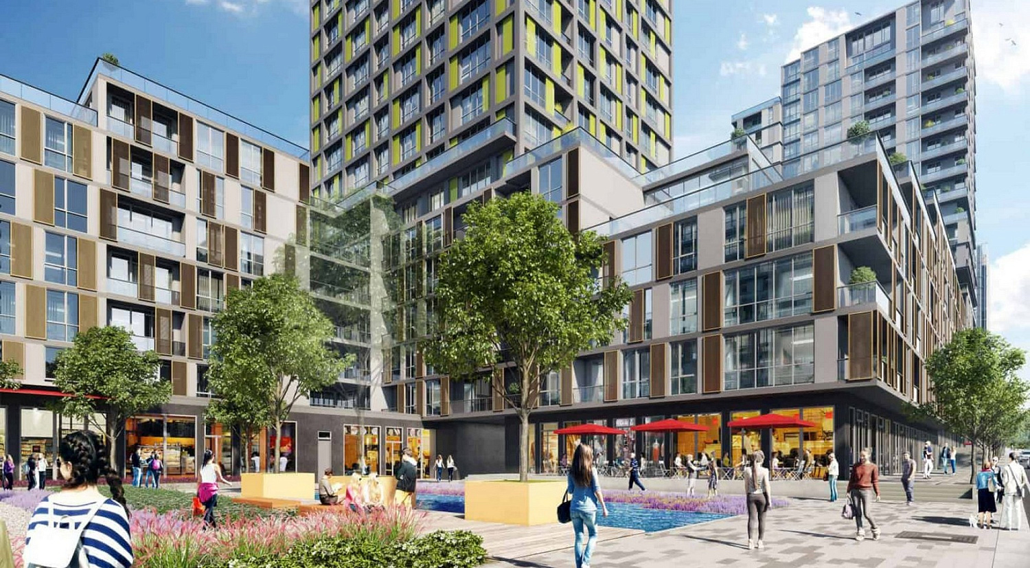 Modern residential quarter with developed infrastructure
