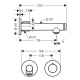 Photo Axor Uno 45112340 grinded black chrome sink mixer