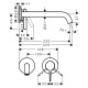 Photo Axor One 48120140 grinded bronze sink mixer