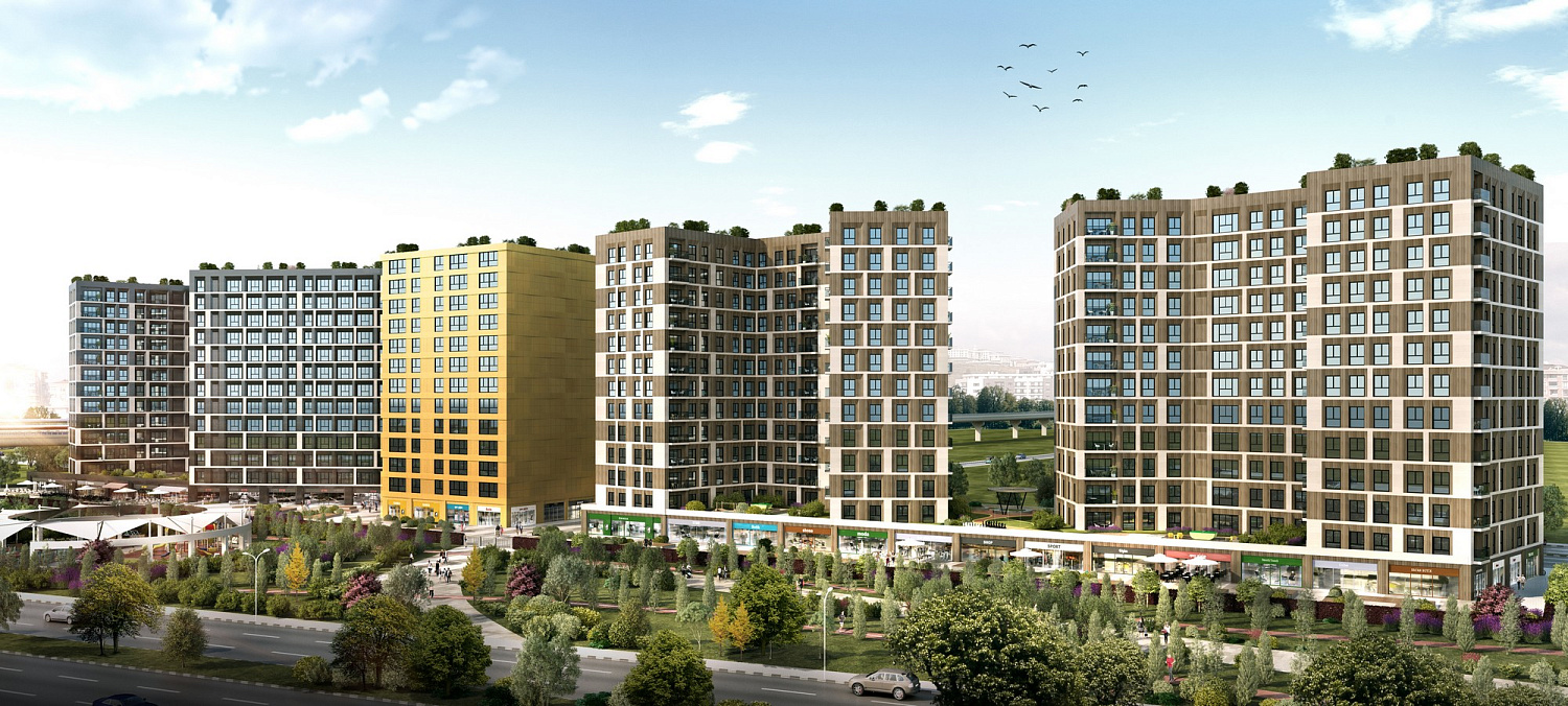 Modern residential complex near the main highways