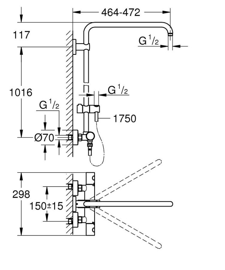 Photo Shower stand GROHE Euphoria System 26241000