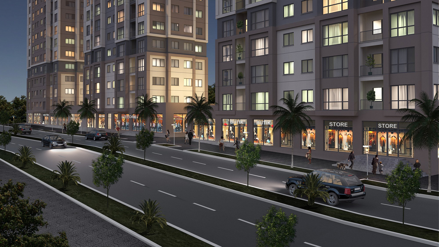 Modern family complex with extensive infrastructure