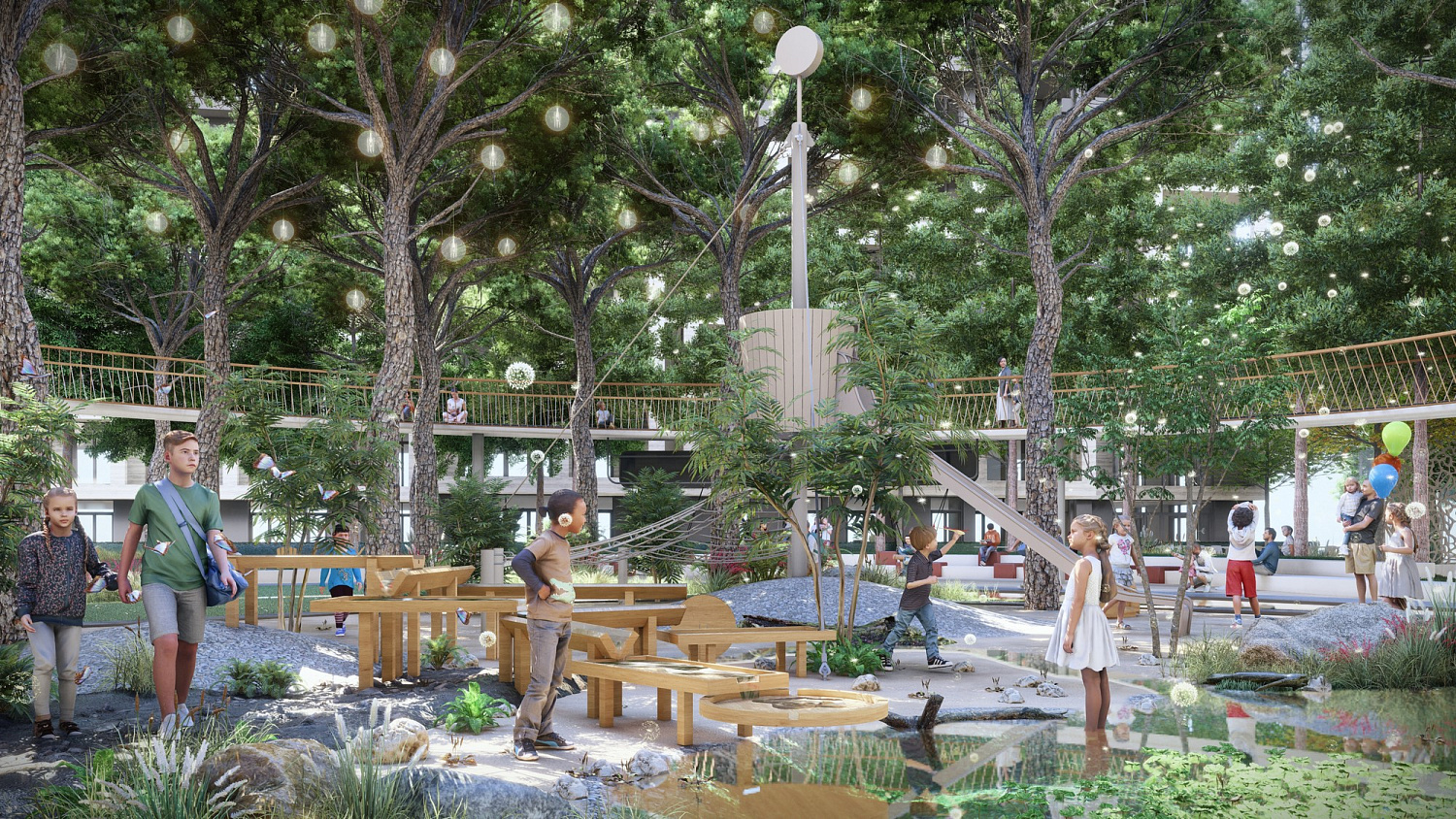 Luxury apartment with its own park