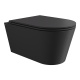 Photo Suspension toilet with lid and seat Alice Hide Round 31170108SET matte black