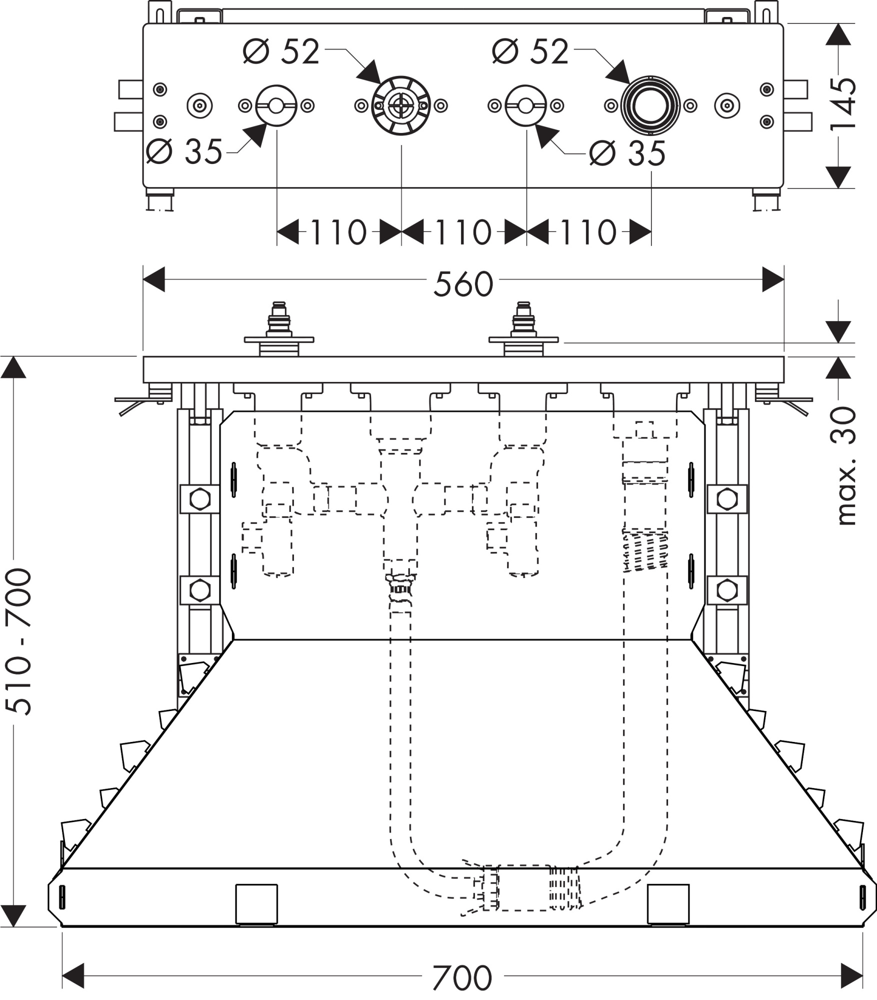 Photo Hidden part of the bath mixer Axor 15481180