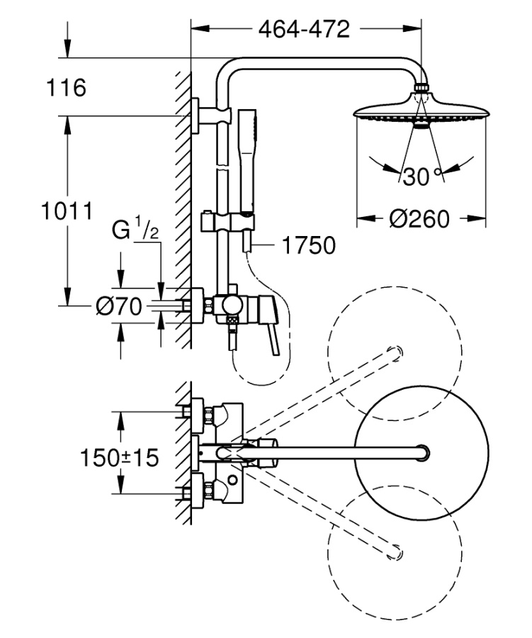 Photo The GROHE Euphoria System 23061002