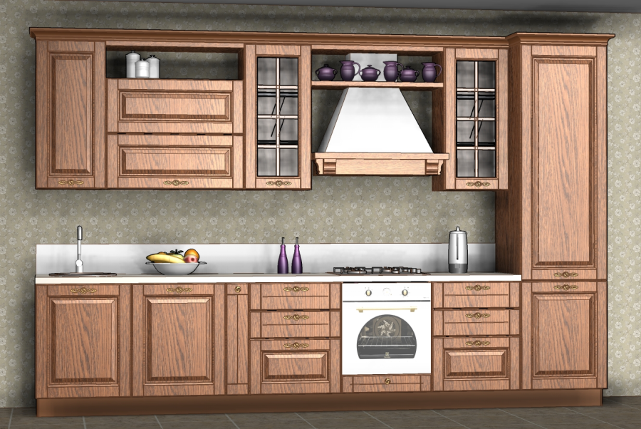 Photo Stosa Saturnia kitchen straight 375cm