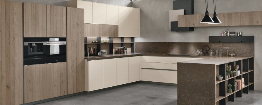 Photo Stosa Frame kitchen corner with island