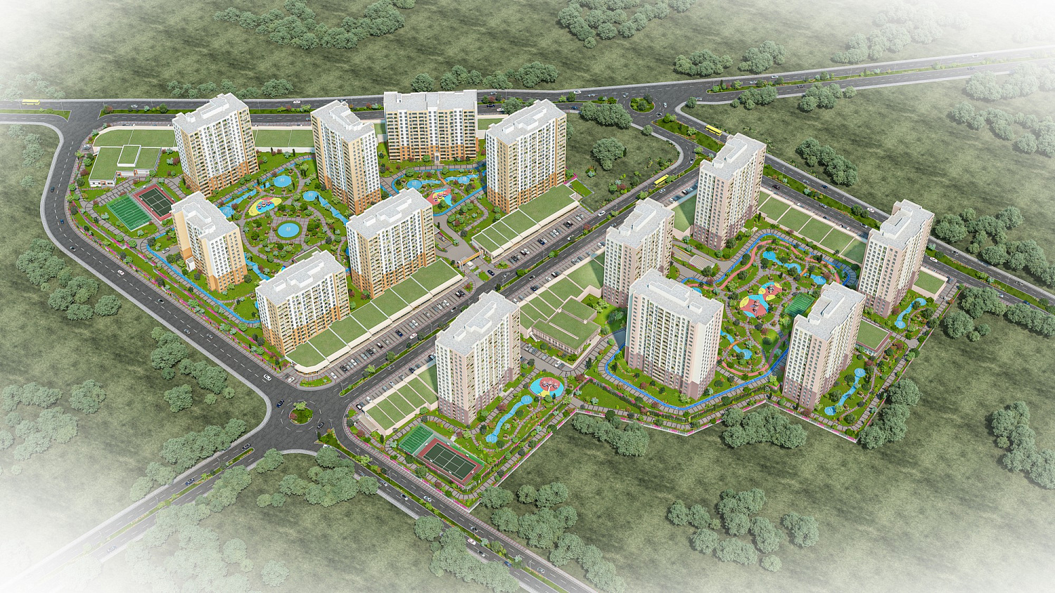 Cozy residential complex in a quiet area