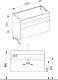 Photo Cube under the sink Keuco Stageline 100 32872970100 with backlit vulcanite matte