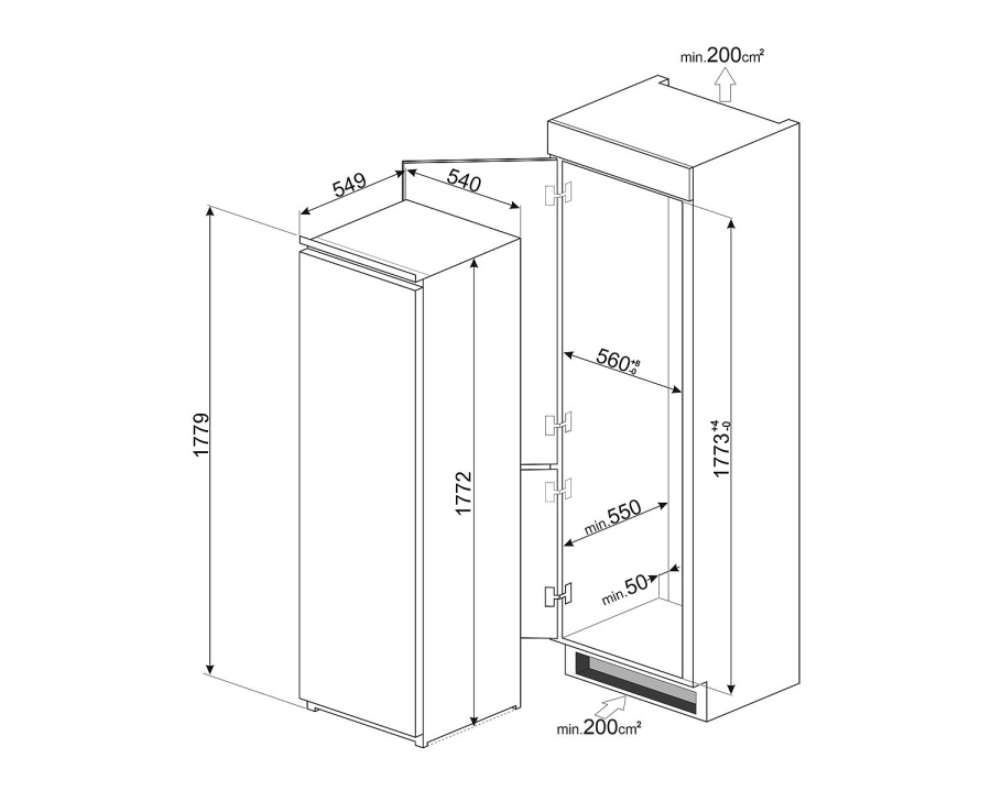 Photo Smeg S8L1721F refrigerator