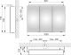Photo Closet mirrored Keuco Royal L1 100 13604171302 with backlit anodized silver