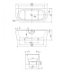 Photo Cezares Slim SLIM WALL-180-80-60-NERO-SET acrylic bath