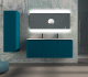 Photo Cezares Stylus sink cabinet 140 55232 petrol blue