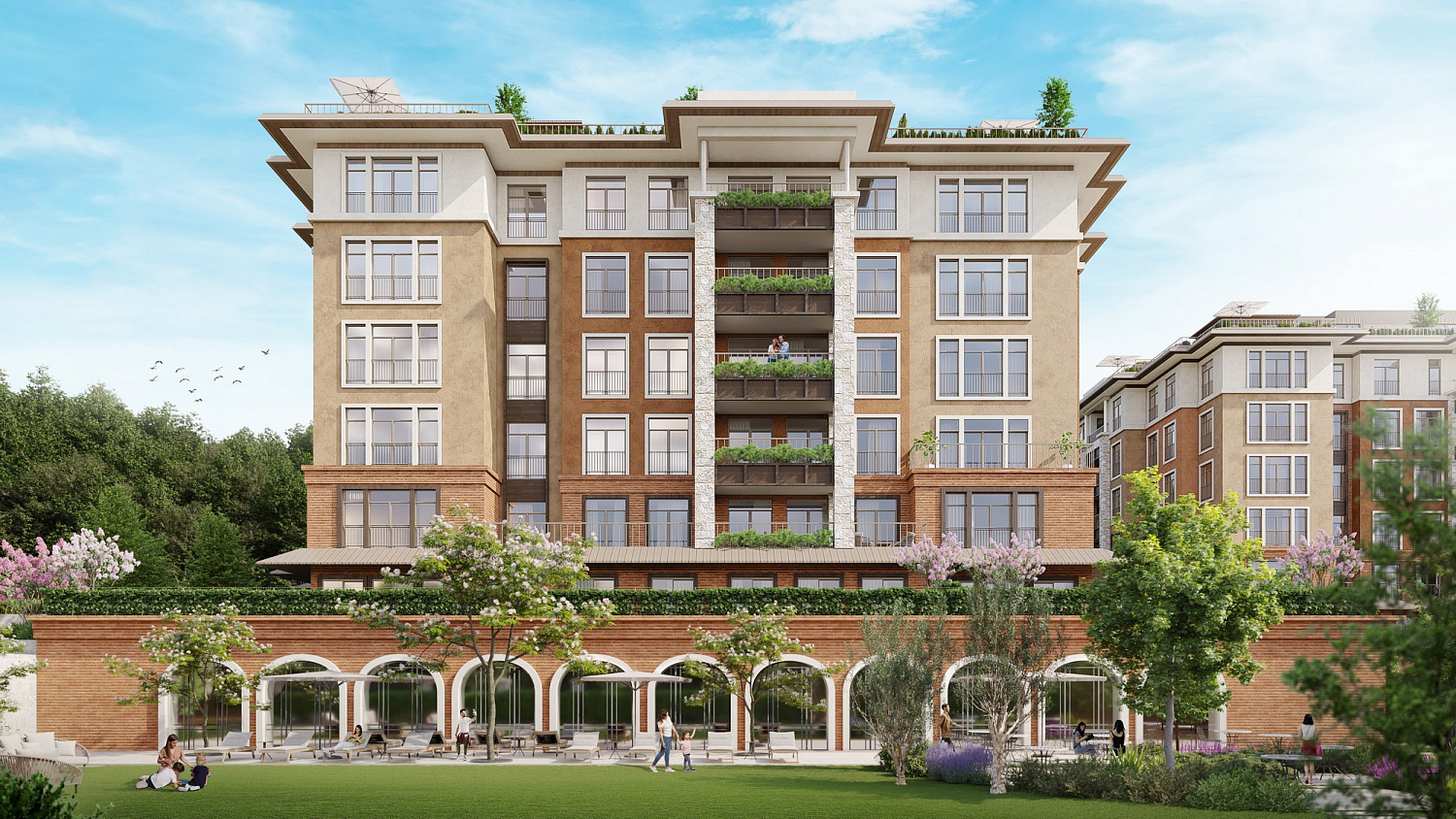 Boutique complex with design architecture
