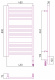 Photo Towel warmer electric Sunerja Modus 3.0 800x400 MEM right 051-5701-8040 aged brass