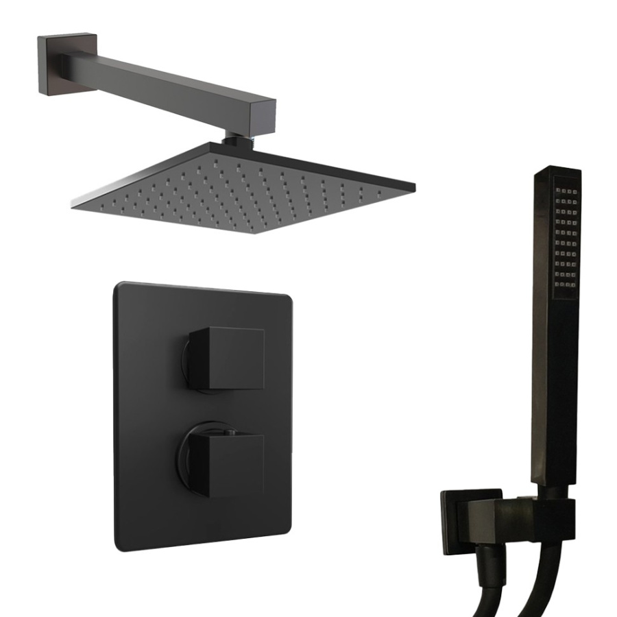 Photo Shower kit Paini Grazia 21PZSET26911THSH black matte