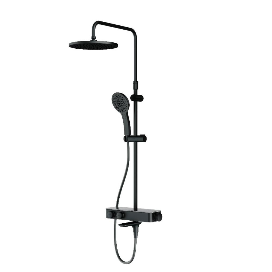Photo shower column AM.PM Inspire V2.0 F0750A522 with thermostat matte black