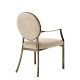 Photo Scribe dining chair (gray-beige, with armrests)