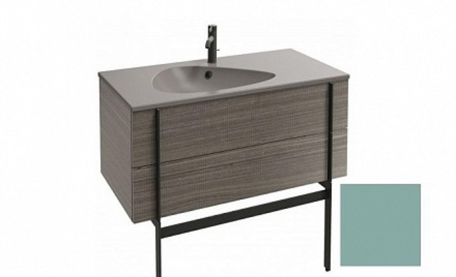 Photo 100 cm sink cabinet Jacob Delafon Nouvelle Vague EB3032-S43, menthol