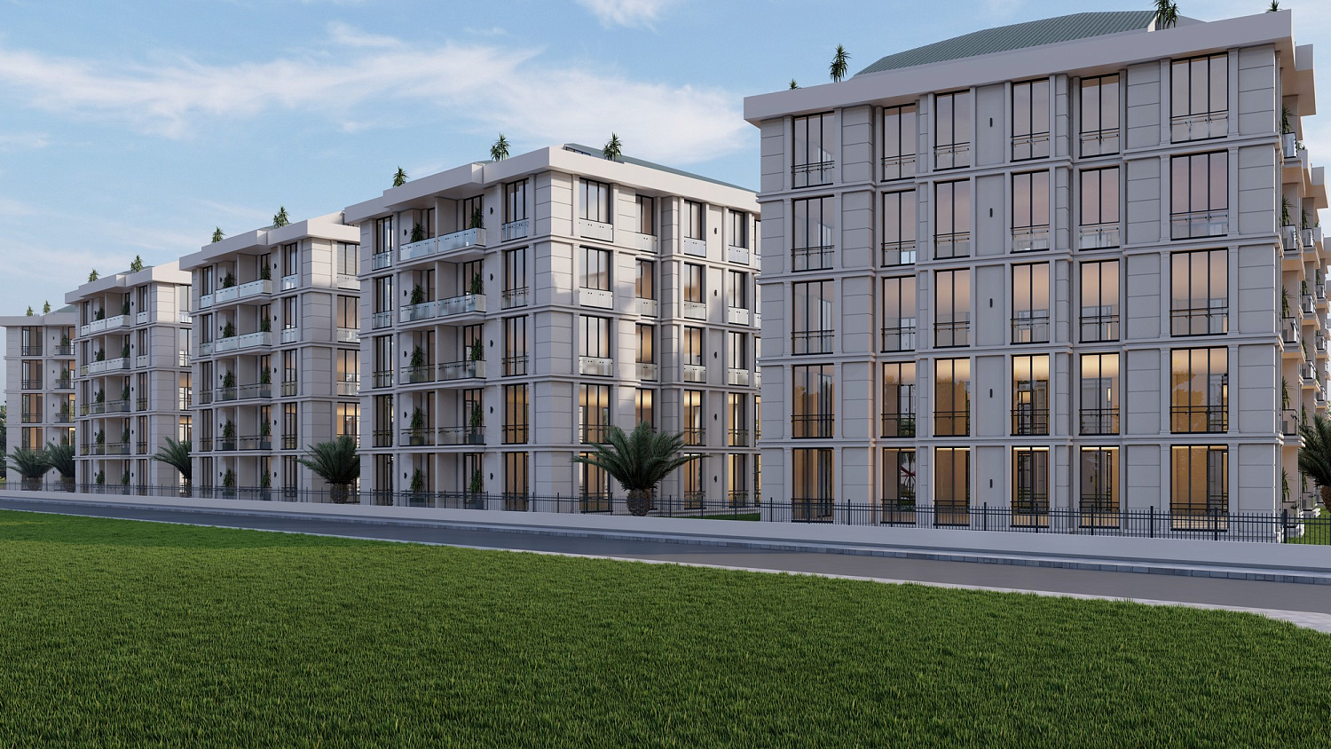 Residential project by the sea with developed infrastructure
