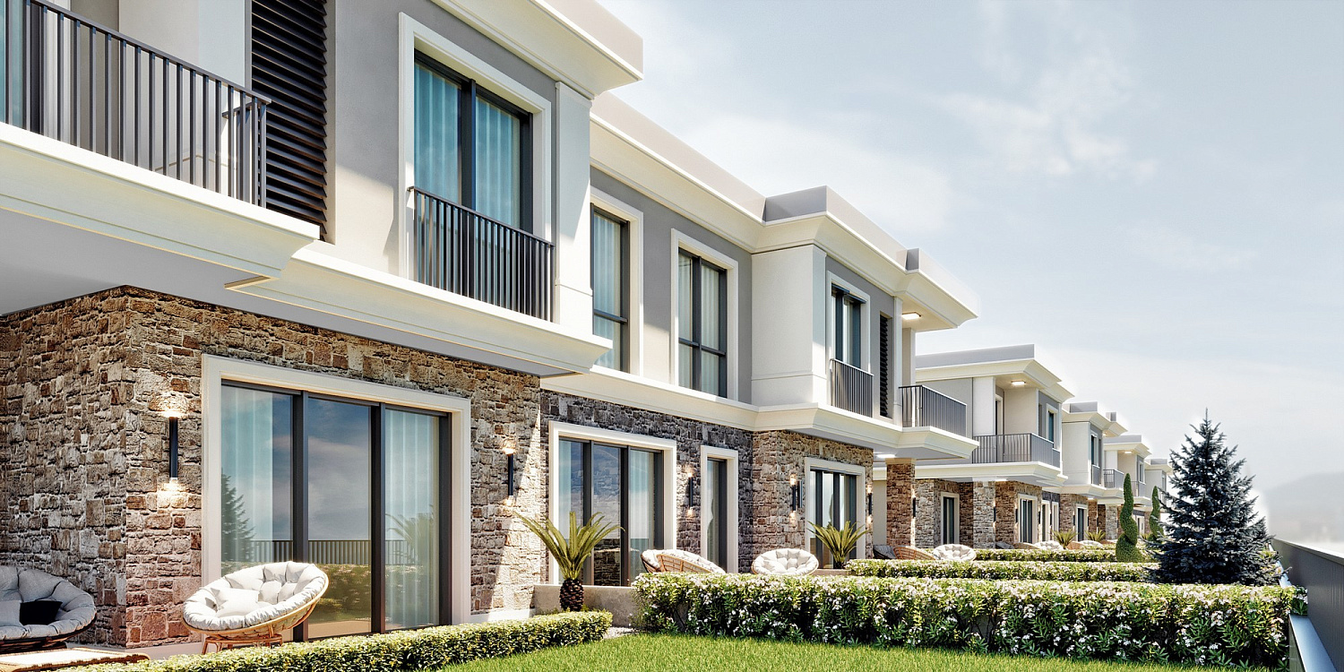 Private complex of villas with their own gardens