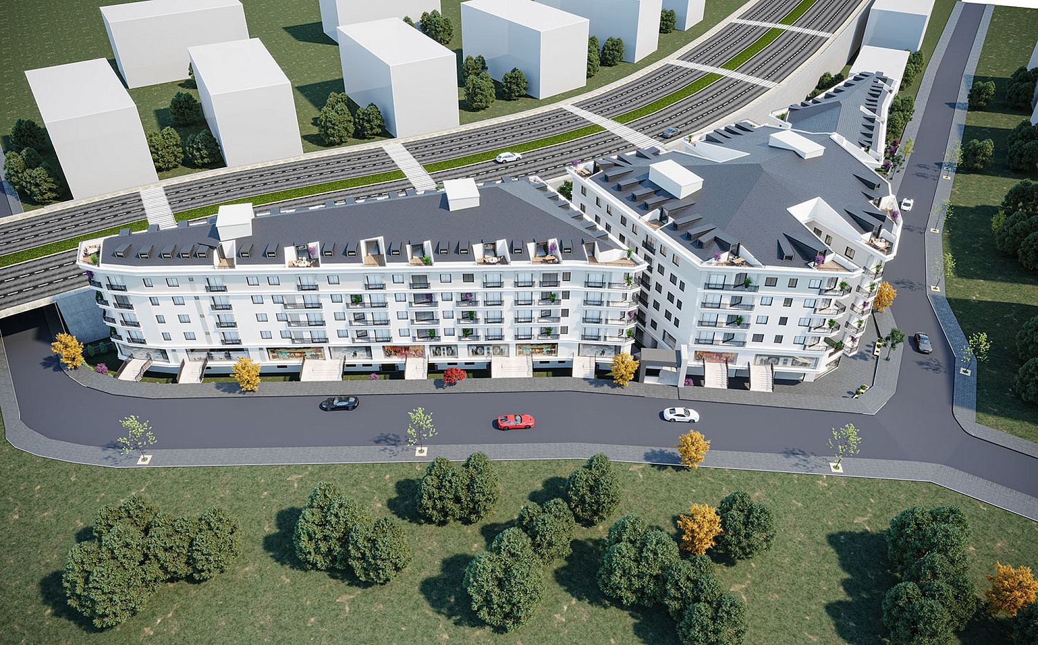 Family residential complex with infrastructure