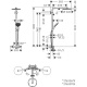 Photo shower column hansgrohe Raindance Select S Showerpipe 240 1jet PowderRain with thermostat 27633990 polished gold
