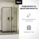 Photo Roca Apex door right with side panel 140x80 ZRU9307901 weapons steel, glass transparent