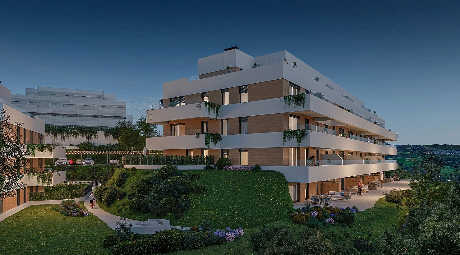 Apartment in new building Energy efficient houses overlooking the golf course in Mijas