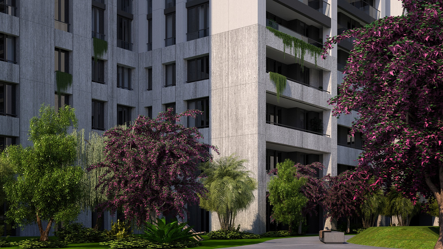 Luxury apartment with its own park