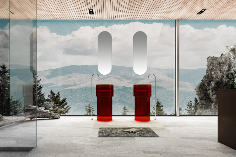 Photo Abber Kristall 45 AT2701Rubin-H sink red