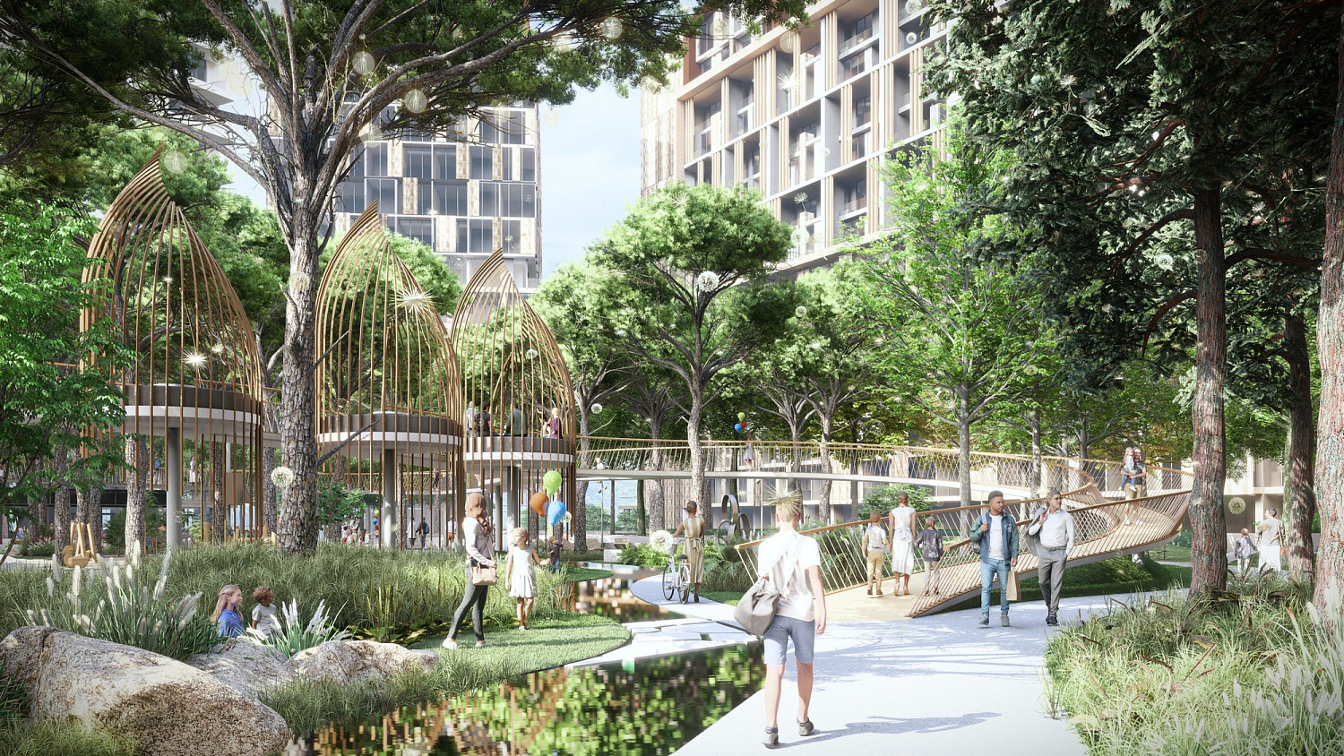 Luxury apartment with its own park