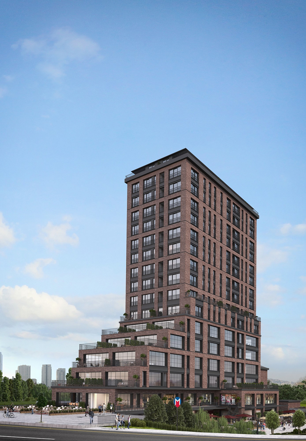 Apartments and offices in a prestigious area with walking distance to the metro